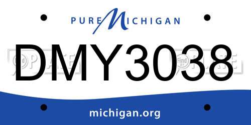 DMY3038 Michigan License Plate