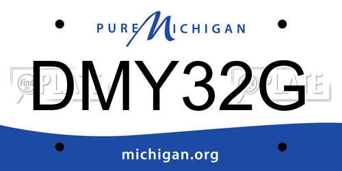 DMY32G Michigan License Plate