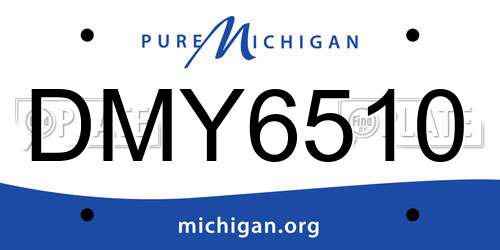 DMY6510 Michigan License Plate