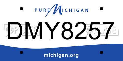 DMY8257 Michigan License Plate