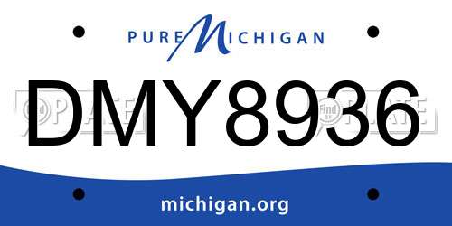 DMY8936 Michigan License Plate