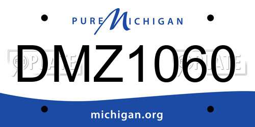 DMZ1060 Michigan License Plate