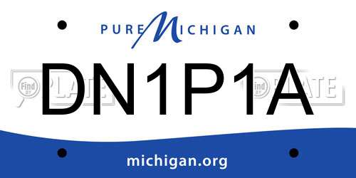 DN1P1A Michigan License Plate