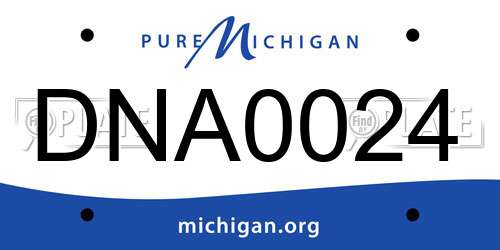 DNA0024 Michigan License Plate