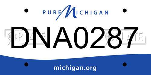 DNA0287 Michigan License Plate