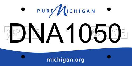 DNA1050 Michigan License Plate