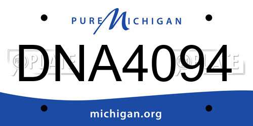 DNA4094 Michigan License Plate