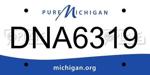 DNA6319 Michigan License Plate