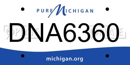 DNA6360 Michigan License Plate