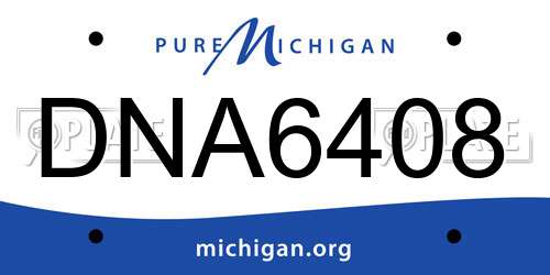 DNA6408 Michigan License Plate