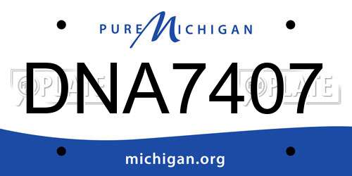 DNA7407 Michigan License Plate