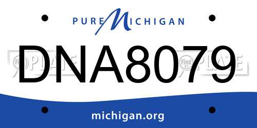 DNA8079 Michigan License Plate