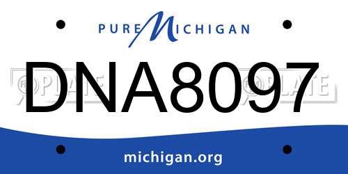 DNA8097 Michigan License Plate