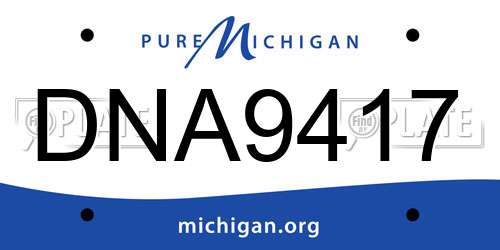 DNA9417 Michigan License Plate