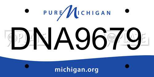 DNA9679 Michigan License Plate