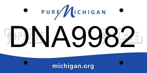 DNA9982 Michigan License Plate