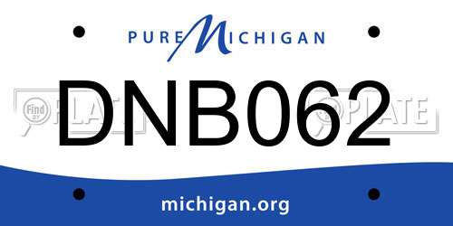 DNB062 Michigan License Plate