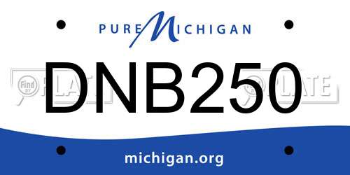 DNB250 Michigan License Plate