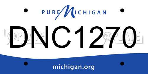 DNC1270 Michigan License Plate