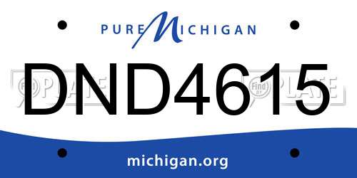 DND4615 Michigan License Plate