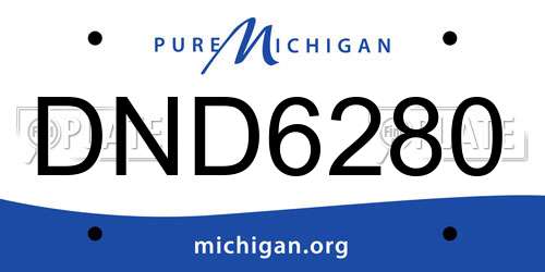 DND6280 Michigan License Plate