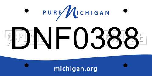 DNF0388 Michigan License Plate