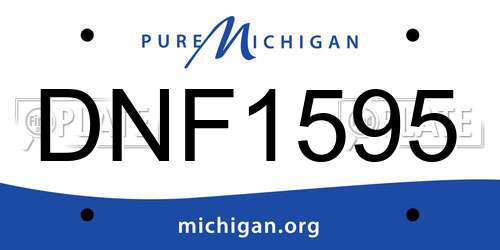 DNF1595 Michigan License Plate