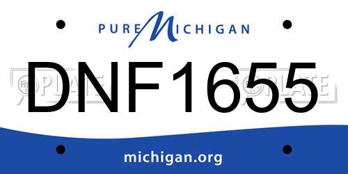 DNF1655 Michigan License Plate