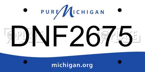 DNF2675 Michigan License Plate