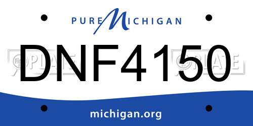 DNF4150 Michigan License Plate