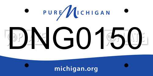 DNG0150 Michigan License Plate