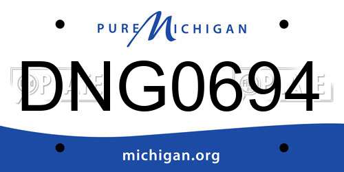 DNG0694 Michigan License Plate