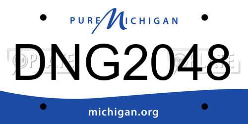 DNG2048 Michigan License Plate