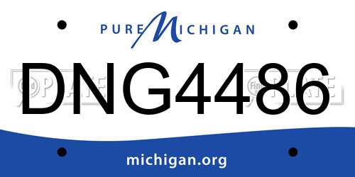 DNG4486 Michigan License Plate