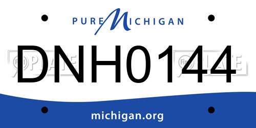 DNH0144 Michigan License Plate