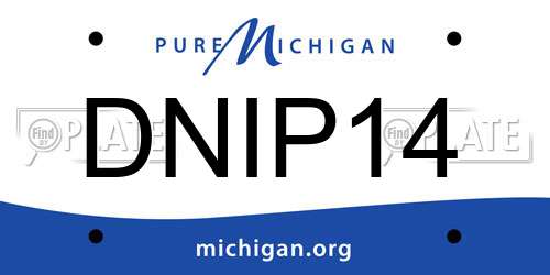 DNIP14 Michigan License Plate
