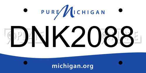 DNK2088 Michigan License Plate