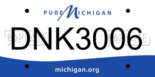 DNK3006 Michigan License Plate