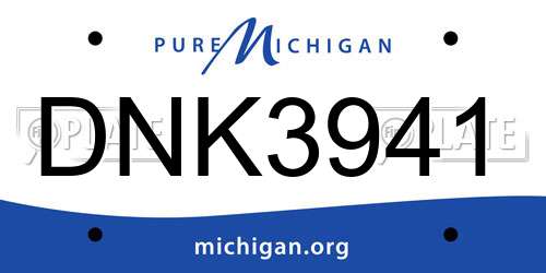 DNK3941 Michigan License Plate