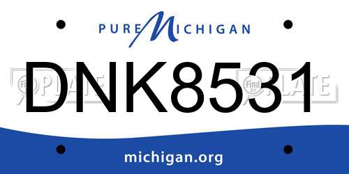 DNK8531 Michigan License Plate