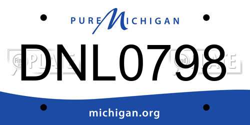 DNL0798 Michigan License Plate