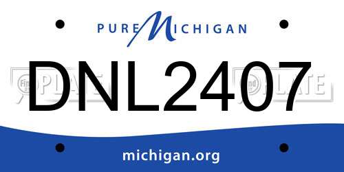 DNL2407 Michigan License Plate