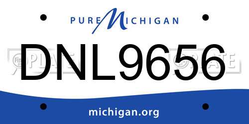 DNL9656 Michigan License Plate