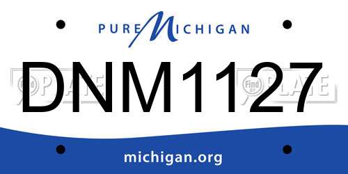 DNM1127 Michigan License Plate