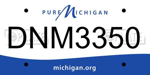 DNM3350 Michigan License Plate