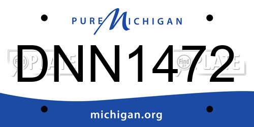 DNN1472 Michigan License Plate