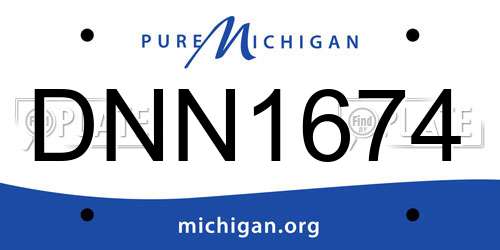 DNN1674 Michigan License Plate