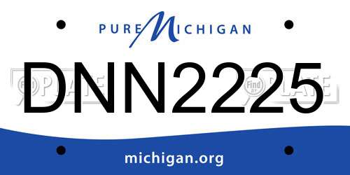 DNN2225 Michigan License Plate