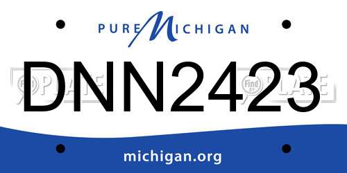 DNN2423 Michigan License Plate