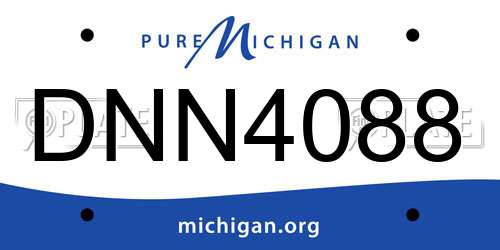 DNN4088 Michigan License Plate